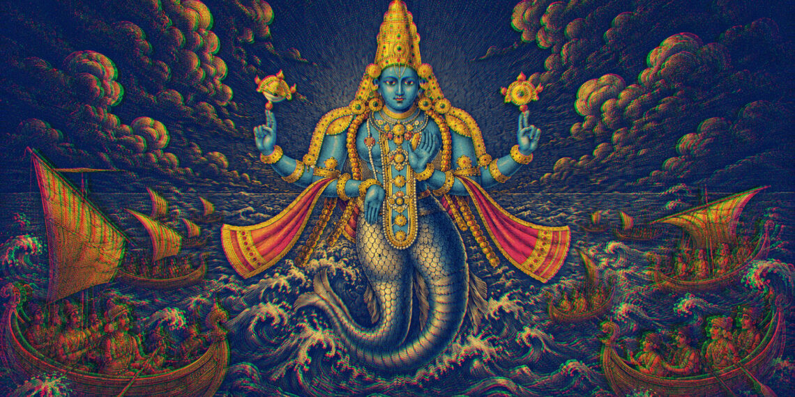 MATSYA AVATAR: EL SEÑOR VISHNU EN FORMA DE PEZ